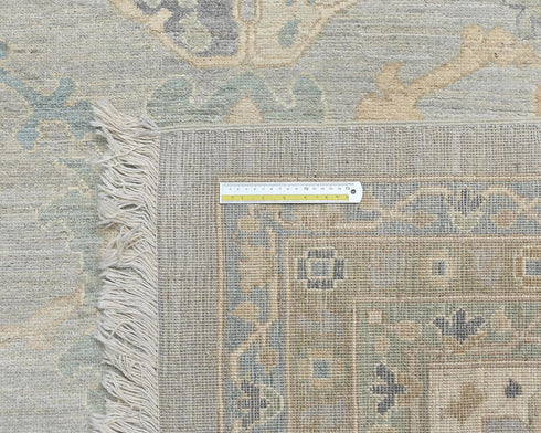 14x20 Zeigler Gray Afghan Hand Knotted Wool Area Rug